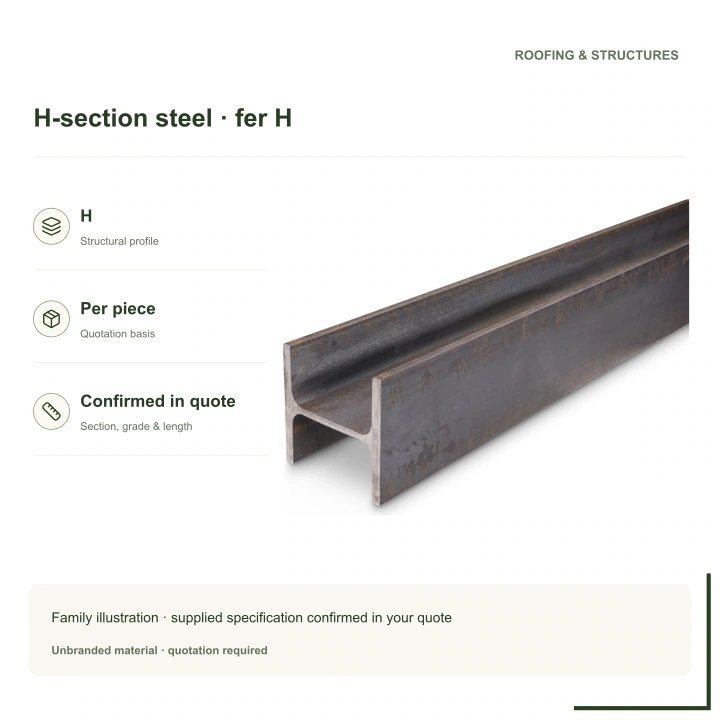 Structural H-section steel · fer H