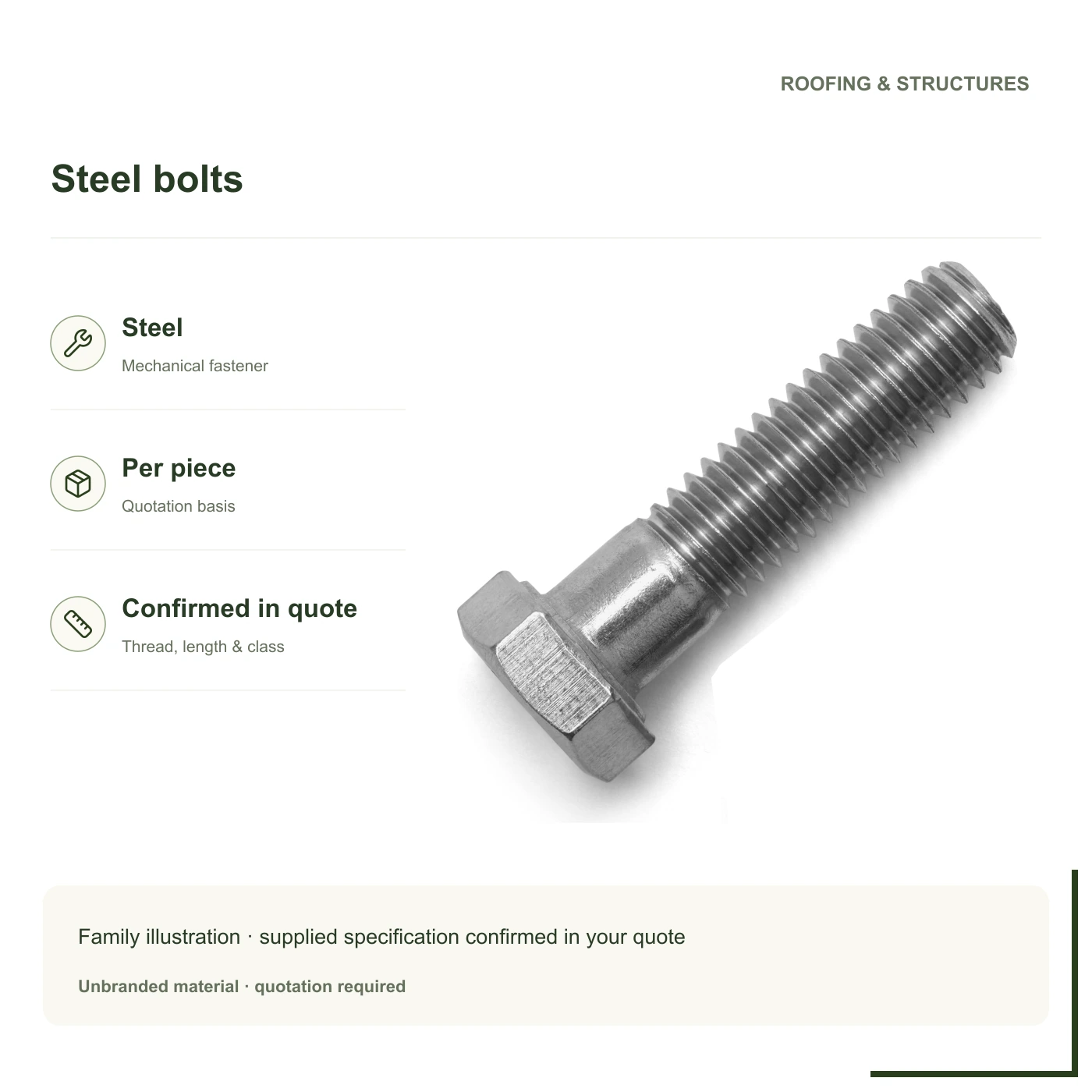 Steel bolts
