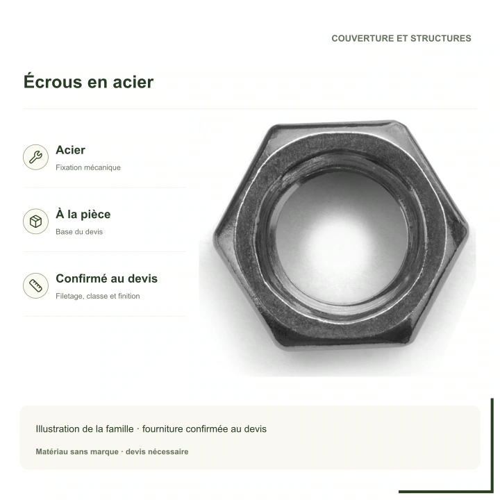 Écrous en acier