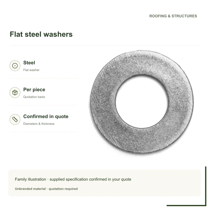 Flat steel washers