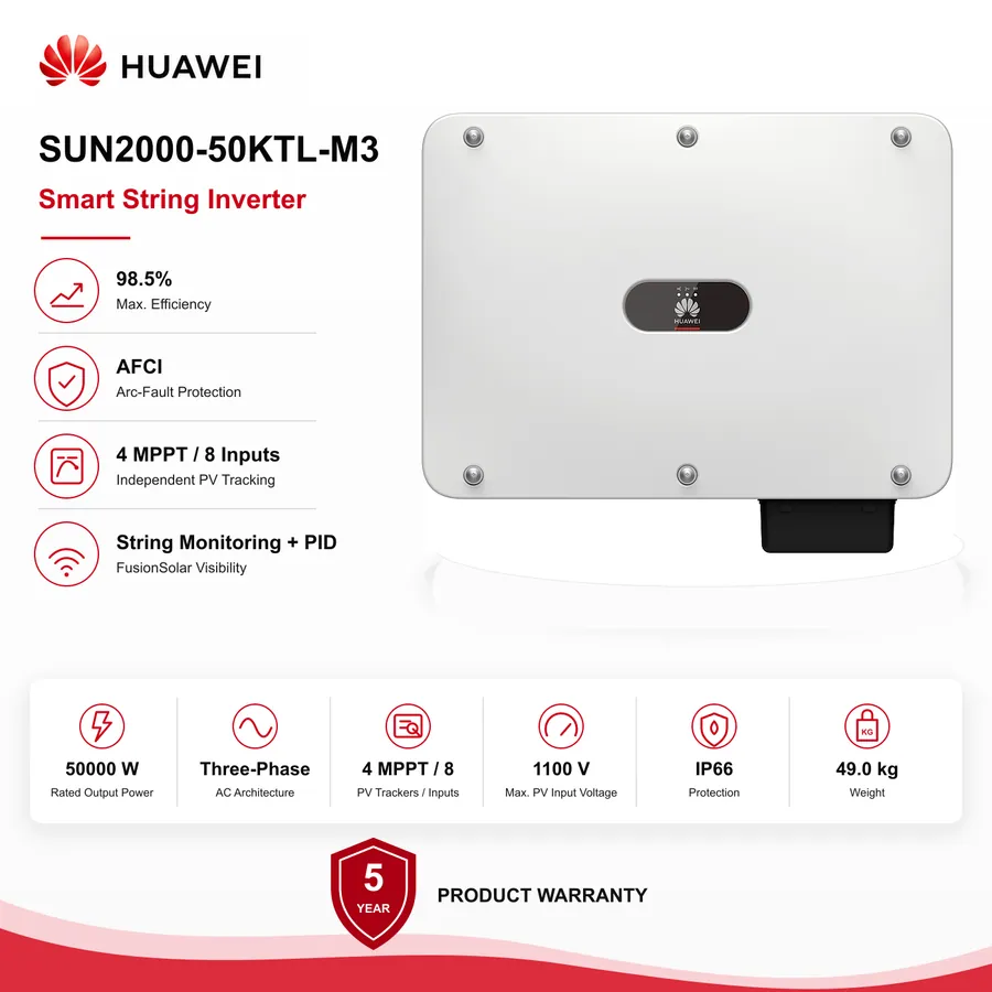 Huawei SUN2000 50 kW Three-Phase String Inverter