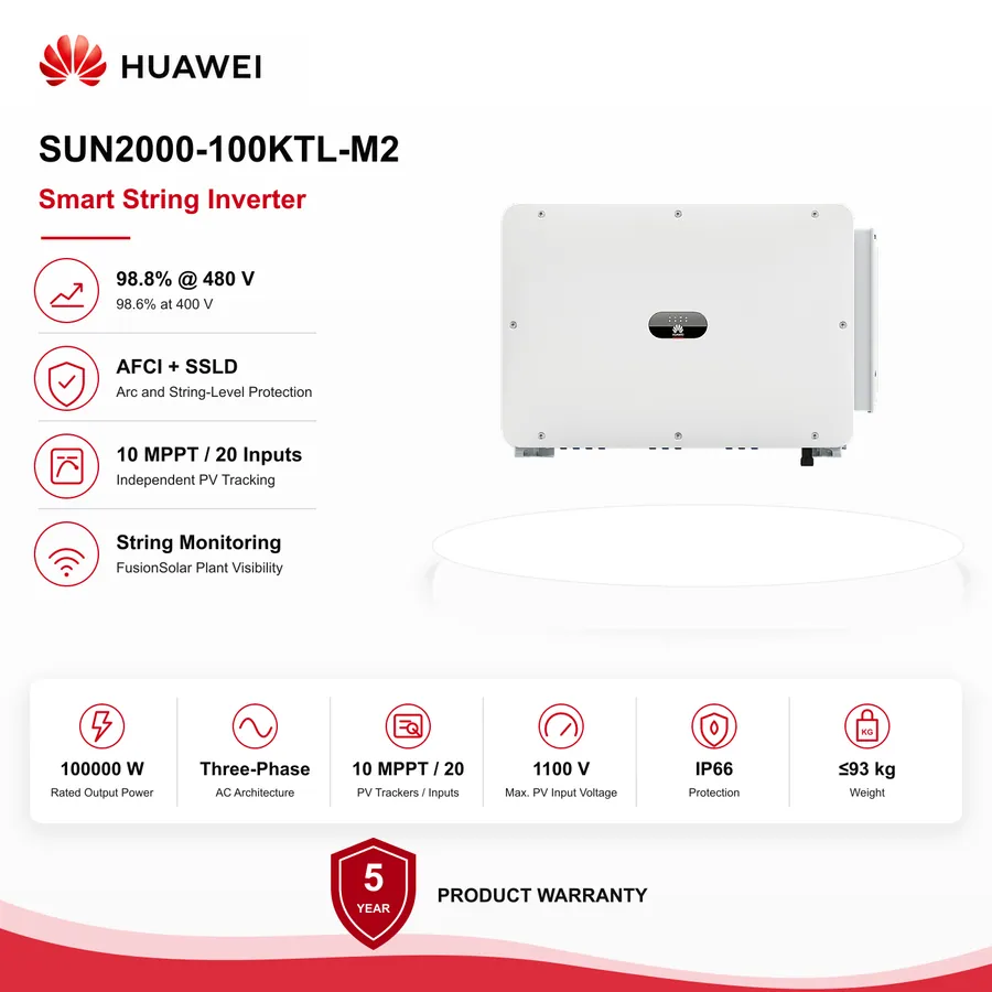 Huawei SUN2000 100 kW Three-Phase String Inverter