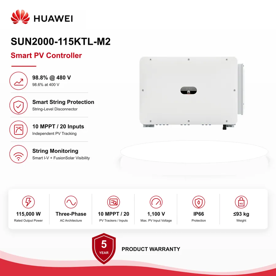 Huawei SUN2000 115 kW Three-Phase String Inverter