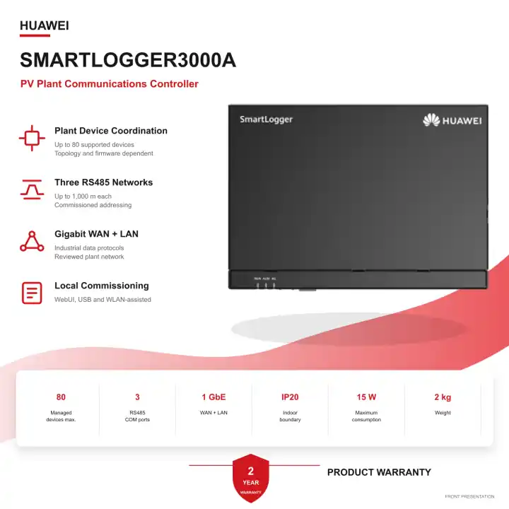 Huawei SmartLogger3000A PV Plant Communications Controller