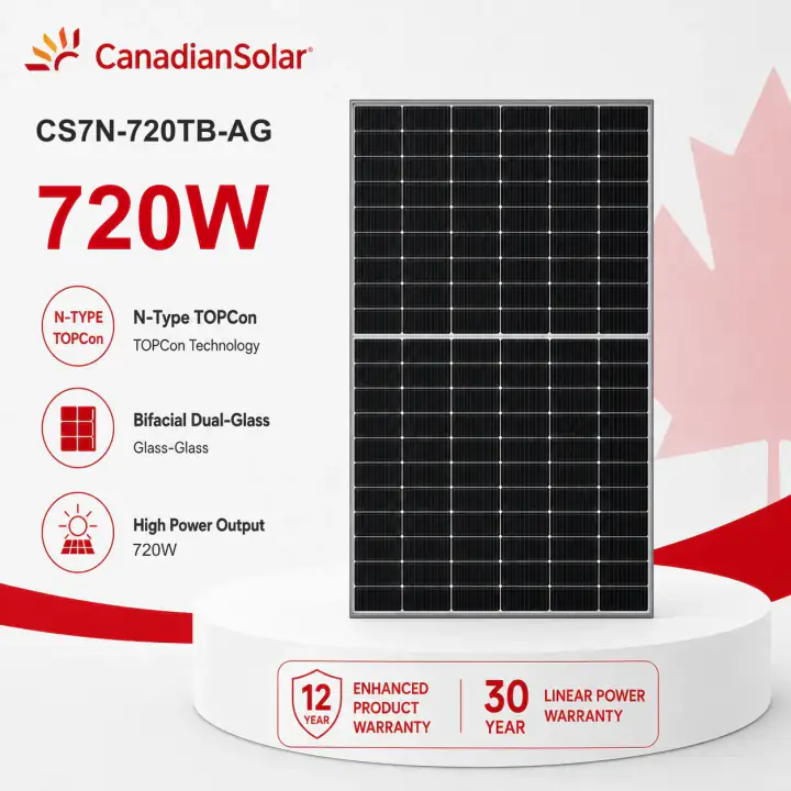 Canadian Solar TOPBiHiKu7 Bifacial 720 W Module