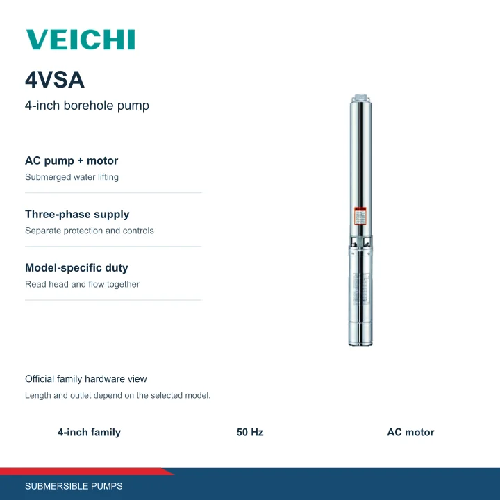 VEICHI 4VSA 4-inch Submersible Borehole Pump