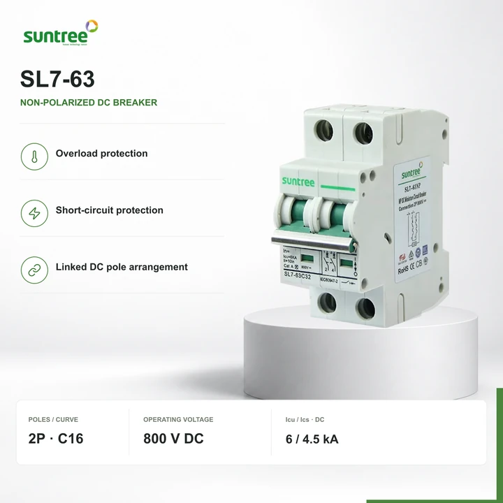 Suntree SL7-63 · 2P · C16 · 800 V DC