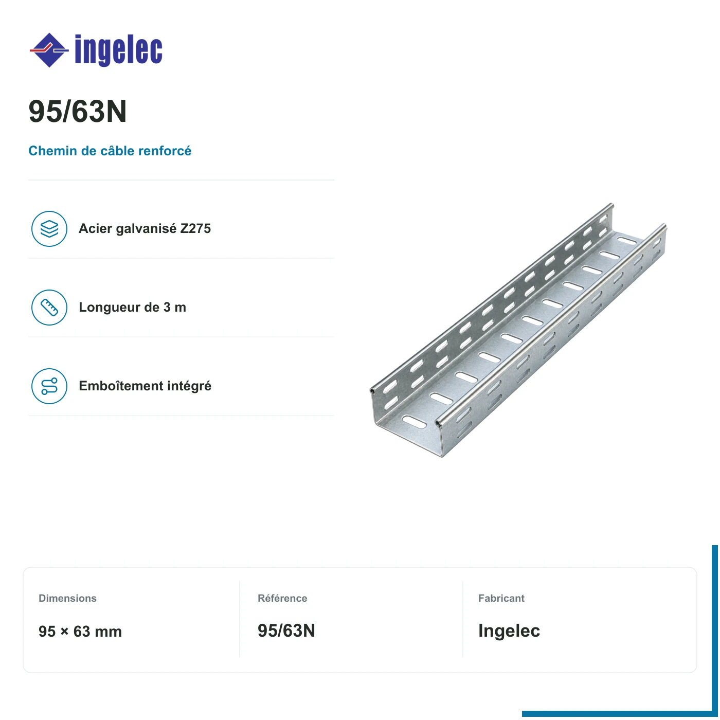 95/63N · présentation Ingelec trays