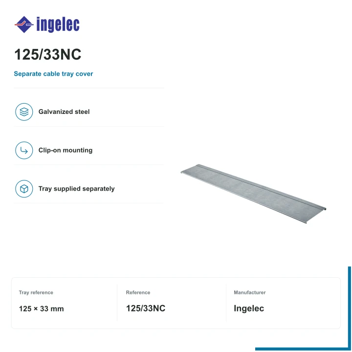 Ingelec cable tray cover · 125 × 33 mm