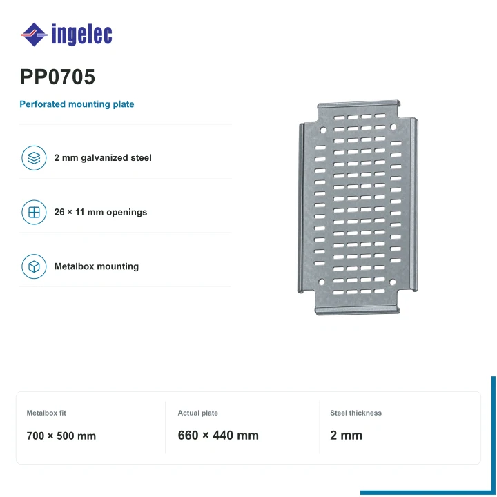 Ingelec perforated plate for 700 × 500 mm Metalbox