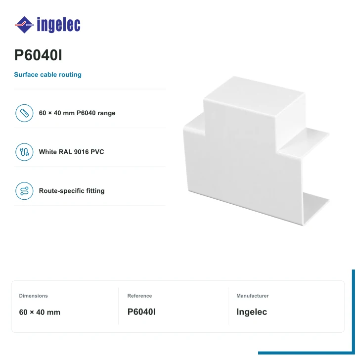 Ingelec internal corner for 60 × 40 mm skirting