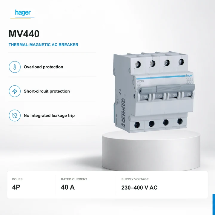 Hager MV440 · 4P · 40 A