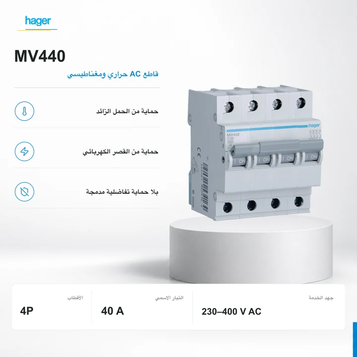 Hager MV440 · 4P · 40 A