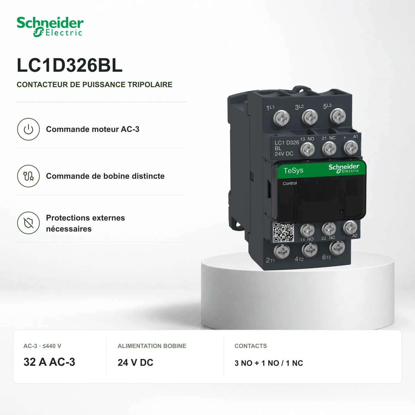 Schneider LC1D326BL · contacteur 32 A