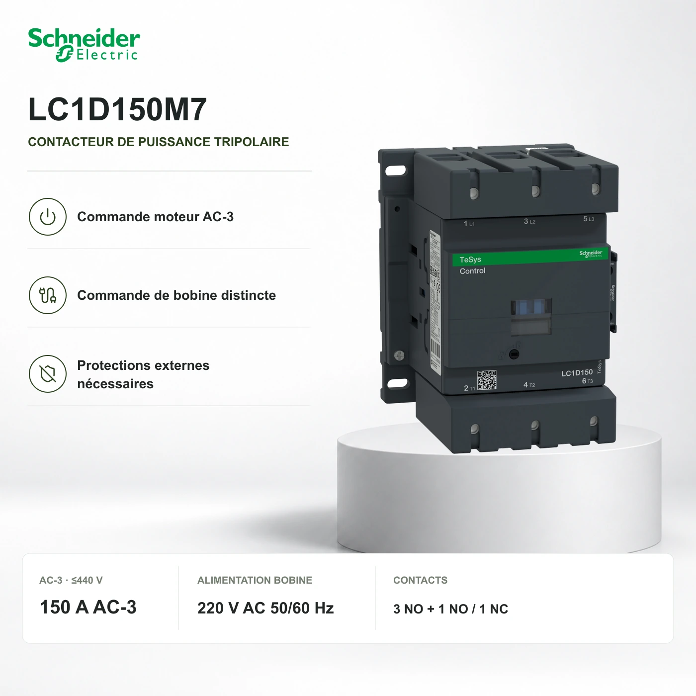 Schneider LC1D150M7 · contacteur 150 A