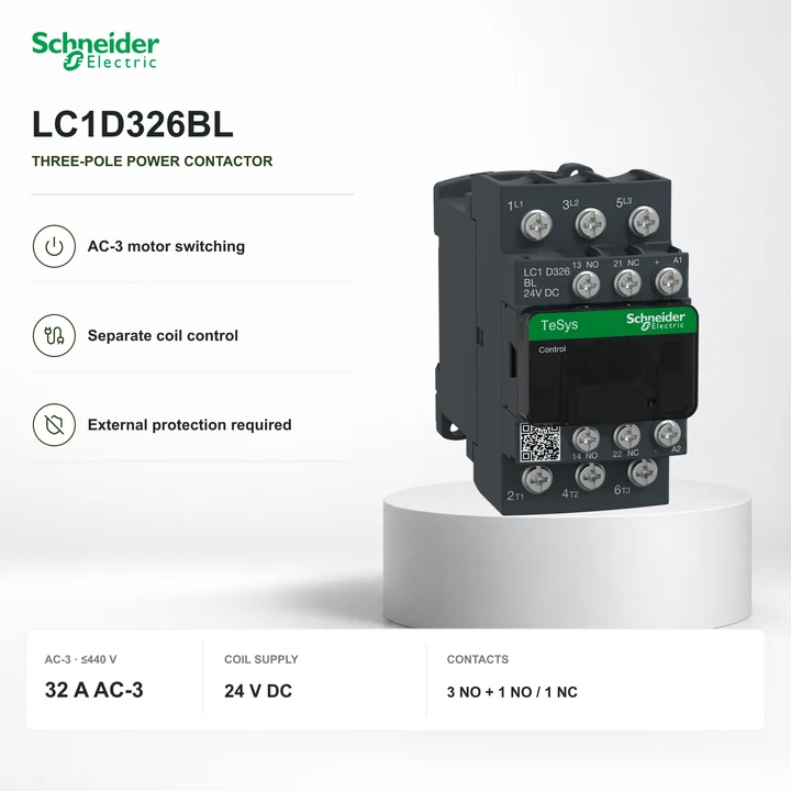 Schneider LC1D326BL · 32 A contactor