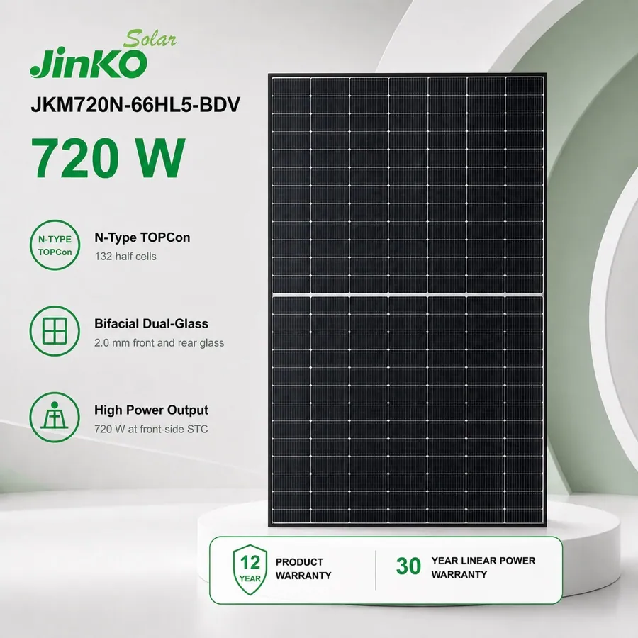 JinkoSolar Tiger Neo Bifacial 720 W Module