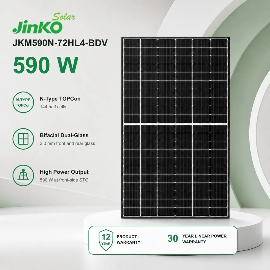 JinkoSolar Tiger Neo Bifacial 590 W Module