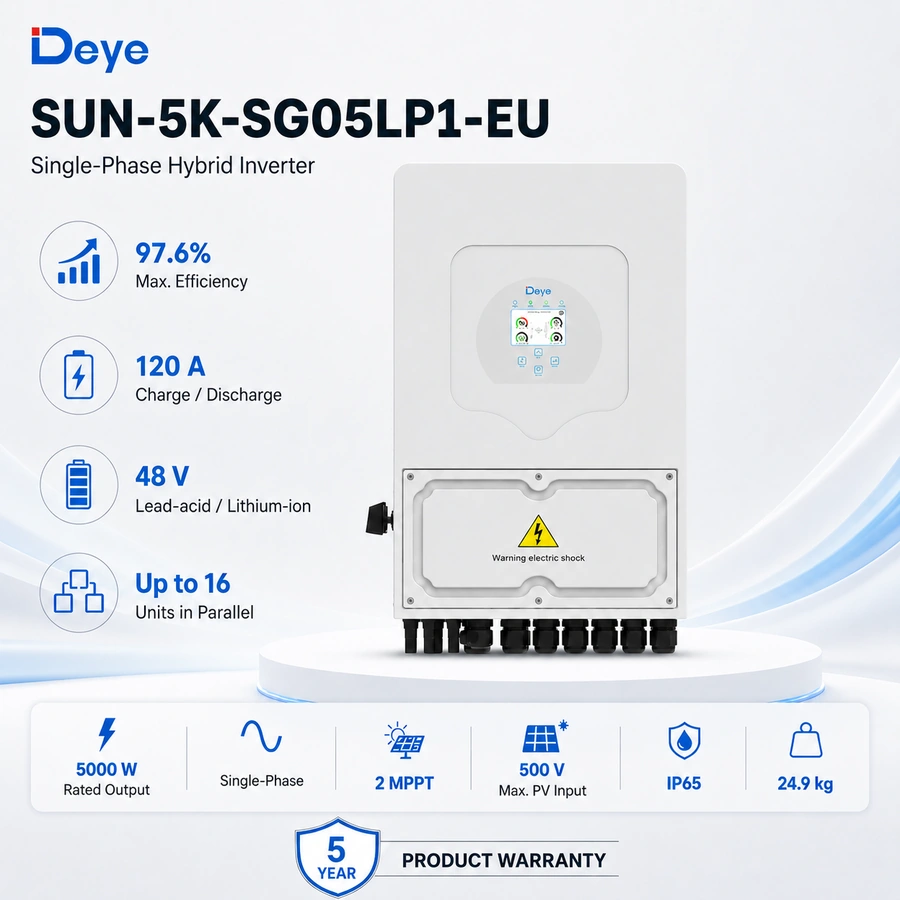 Deye SUN 5 kW Single-Phase Low-Voltage Hybrid Inverter
