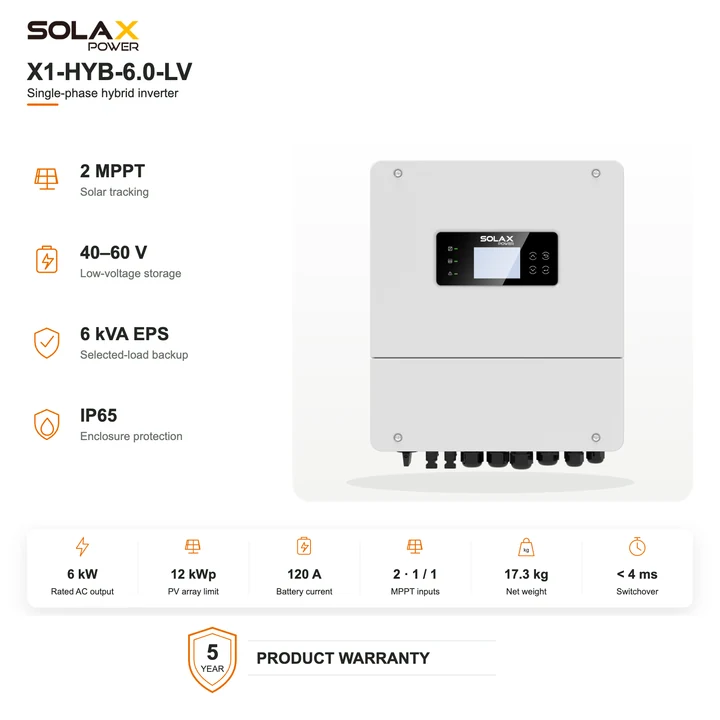 SolaX 6 kW Single-Phase Hybrid Inverter