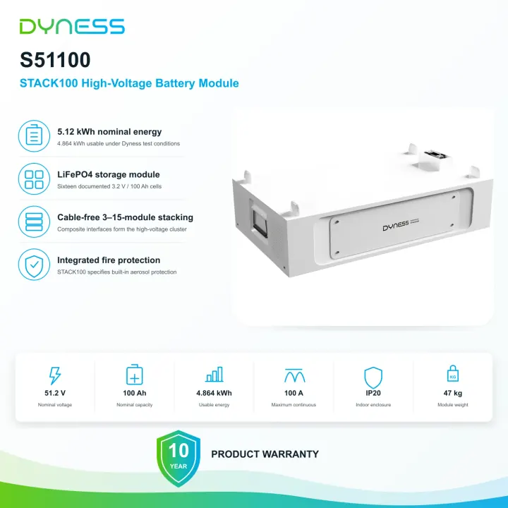 Dyness S51100 STACK100 5.12 kWh High-Voltage Battery Module