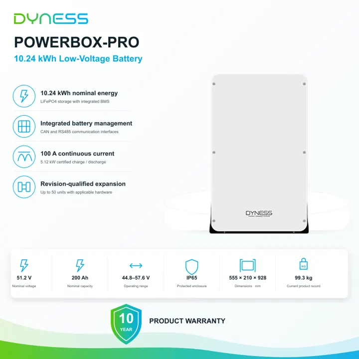 Dyness PowerBox Pro 10.24 kWh Low-Voltage Battery